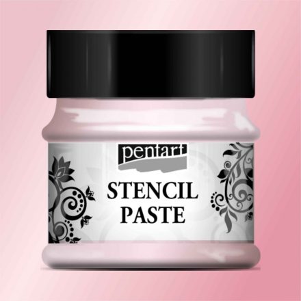 Stencil paszta 50ml gyöngyház vattacukor Pentart