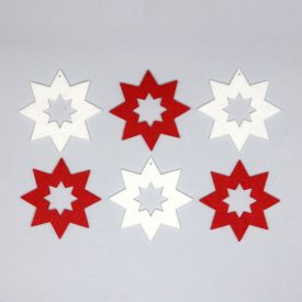 Filcfigura - 8 ágú lyukas csillag csomag (vegyes)  Filcfigura - 8 ágú lyukas csillag csomag (vegyes)