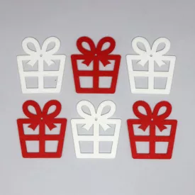 Filcfigura - Ajándék doboz, vegyes színben