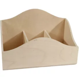 Fa írószeres tartó, sima 22 x 10 x 14cm