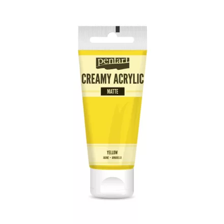 Krémes akrilfesték matt -  SÁRGA 60ml | Pentart 
