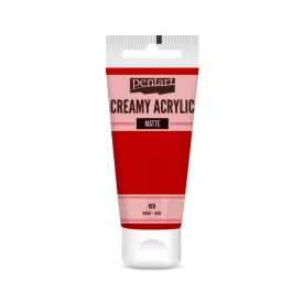 Krémes akrilfesték matt -  PIROS 60ml | Pentart 