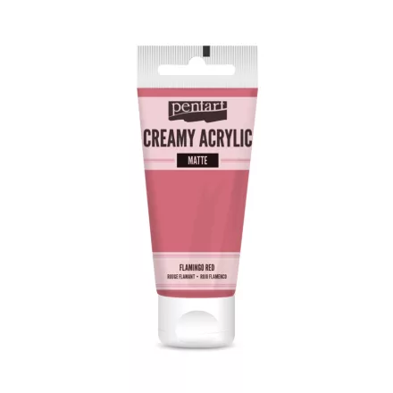 Krémes akrilfesték matt -  FLAMINGÓPIROS 60ml | Pentart 