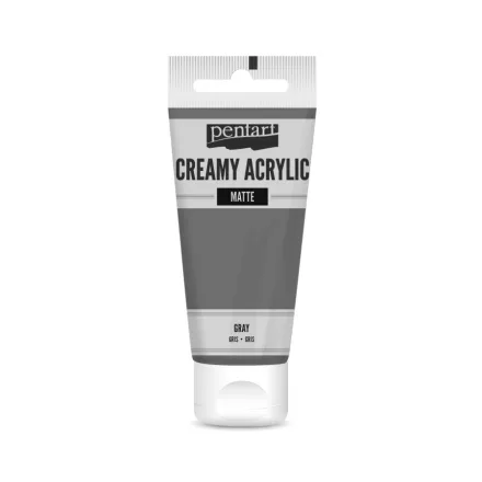 Krémes akrilfesték matt -  SZÜRKE 60ml | Pentart 