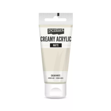 Krémes akrilfesték matt -  KRÉMFEHÉR 60ml | Pentart 
