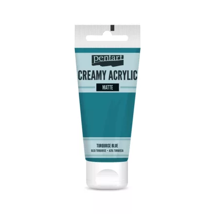 Krémes akrilfesték matt -  TÜRKIZKÉK 60ml | Pentart 