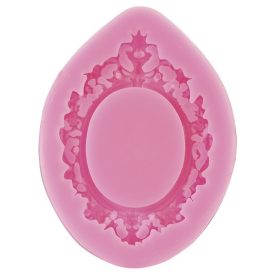 Szilikon nyomóforma lágy - Ovális keret  9cm x 6,9cm x 0,9cm   Szilikon nyomóforma lágy - Ovális keret  9cm x 6,9cm x 0,9cm