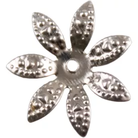 Fém díszítőelem virág 1,8cm 10db/cs.