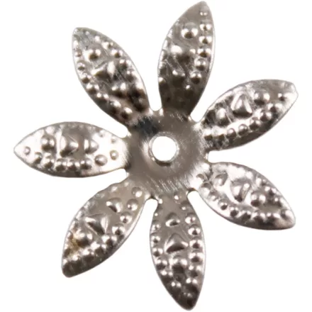 Fém díszítőelem virág 1,8cm 10db/cs.