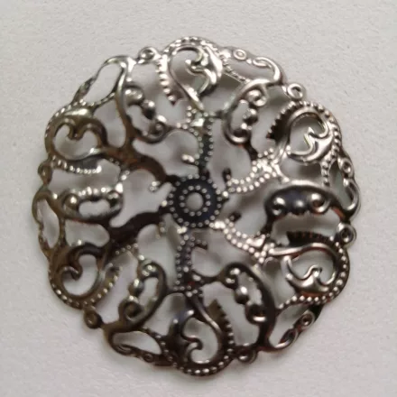 Fém díszítőelem, kerek 4,5cm