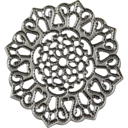 Fém díszítőelem, kerek 3,3cm