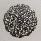 Fém díszítőelem, kerek 5cm