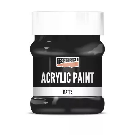 Matt akrilfesték - FEKETE 230ml | Pentart