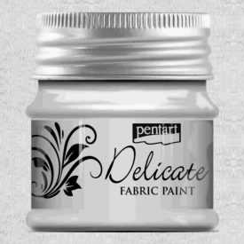 Delicate textilfesték 50ml - ezüst | Pentart  Delicate textilfesték 50ml - ezüst | Pentart