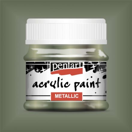 Metál akrilfesték CSILLOGÓ ZÖLD  50ml | Pentart
