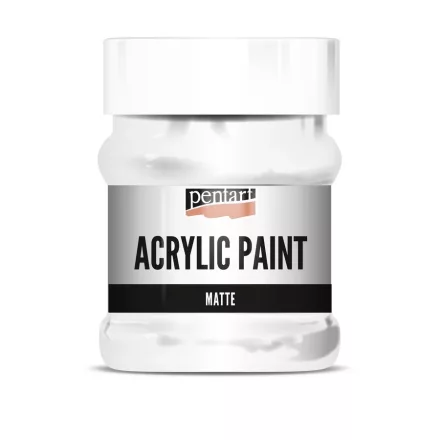 Matt akrilfesték - TITÁNFEHÉR 230ml | Pentart