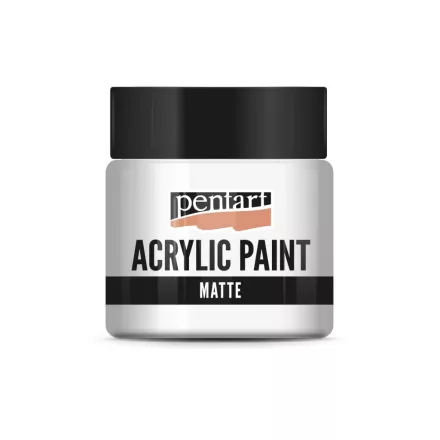 Matt akrilfesték - TITÁNFEHÉR 50ml | Pentart