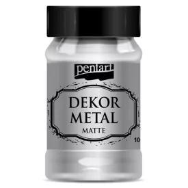Dekor Metál matt festék  EZÜST 100ml | Pentart