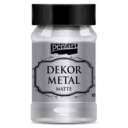 Dekor Metál matt festék  EZÜST 100ml | Pentart