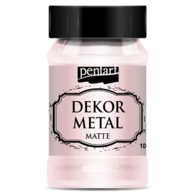 Dekor Metál matt festék  RÓZSAARANY 100ml | Pentart