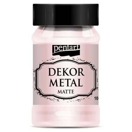 Dekor Metál matt festék  RÓZSAARANY 100ml | Pentart
