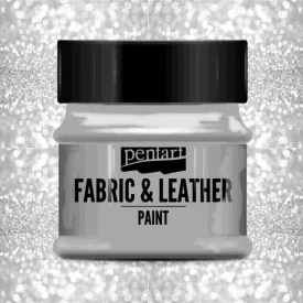 Textil és bőrfesték - csillogó ezüst 50ml | Pentart 