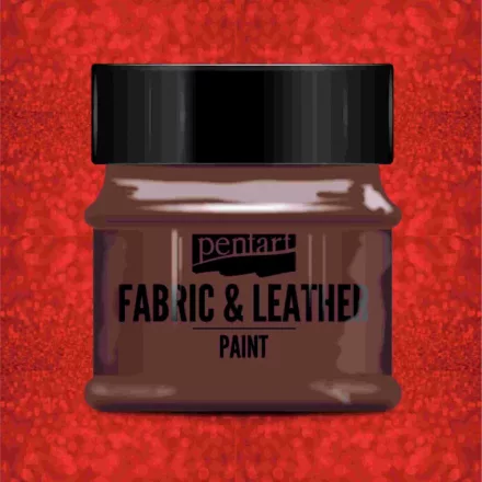 Textil és bőrfesték - csillogó piros 50ml | Pentart 