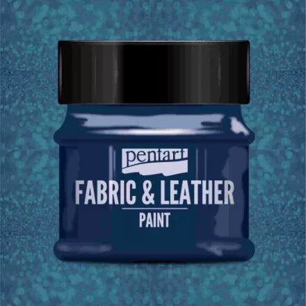 Textil és bőrfesték - csillogó kék 50ml | Pentart 