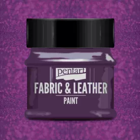 Textil és bőrfesték - csillogó lila 50ml | Pentart 