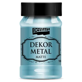 Dekor Metál matt festék  TÜRKIZ 100ml | Pentart
