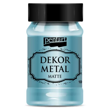 Dekor Metál matt festék  TÜRKIZ 100ml | Pentart