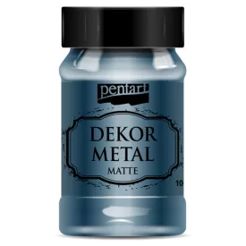 Dekor Metál matt festék  OXFORD KÉK 100ml | Pentart