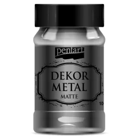Dekor Metál matt festék  ANTRACIT 100ml | Pentart