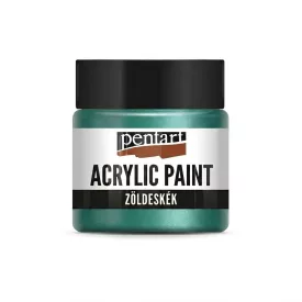 Metál akrilfesték ZÖLDESKÉK  50ml | Pentart