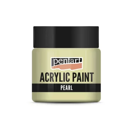 Gyöngyház akrilfesték sárga 50ml | Pentart 