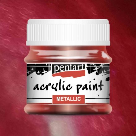 Metál akrilfesték BORDÓ  50ml | Pentart