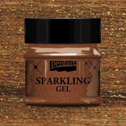 Csillogó Gél / Sparkling Gel 50ml barna arany | Pentart 