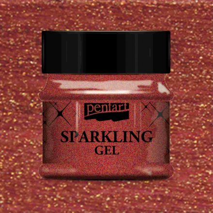 Csillogó Gél / Sparkling Gel 50ml piros arany | Pentart 