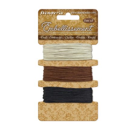 3 Ropes ivory - brown - black 5 m each