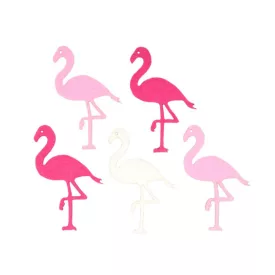 Filcfigura - Flamingó vegyes színben | 4 darabos csomag