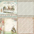 Stamperia scrapbook papír készlet - Alice 20cm x 20cm