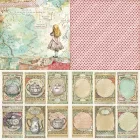 Stamperia scrapbook papír készlet - Alice 20cm x 20cm