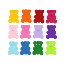 Filcfigura - Maci színes mini | 12 darabos csomag