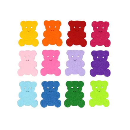 Filcfigura - Maci színes mini | 12 darabos csomag