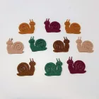 Filcfigura - Csiga vegyes színben mini | 10 darabos csomag