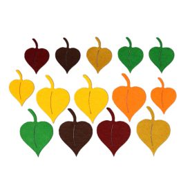 Filcfigura -  Levél őszi vegyes színben | 14 darabos csomag   Filcfigura -  Levél őszi vegyes színben | 14 darabos csomag