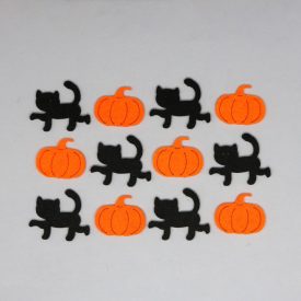 Filcfigura - Tök + macska mini Filcfigura - Tök + macska mini