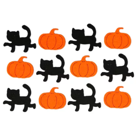 Filcfigura - Tök + macska mini