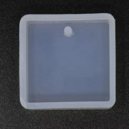Szilikon öntőforma átlátszó négyzet 3cm x 3cm x 0,8cm