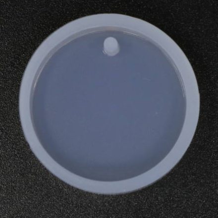 Szilikon öntőforma átlátszó kör 2,8cm  x 0,8cm